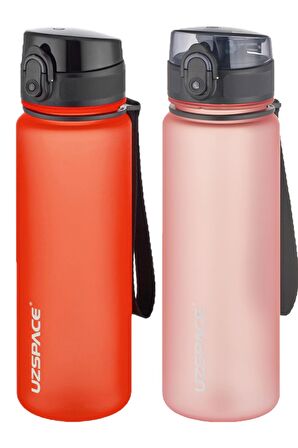 Uzspace 2'li Tritan Matara Seti 500 ml 14 Farklı Renk Seçeneği FiftyFifty