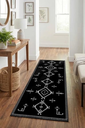 Kleopatra Byz Syh Modern Dijital Baskı Yıkanabilir Kaymaz Yolluk Halı