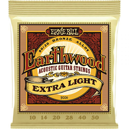 Ernie Ball P02006 Extra Light 10-50 Akustik Gitar Teli