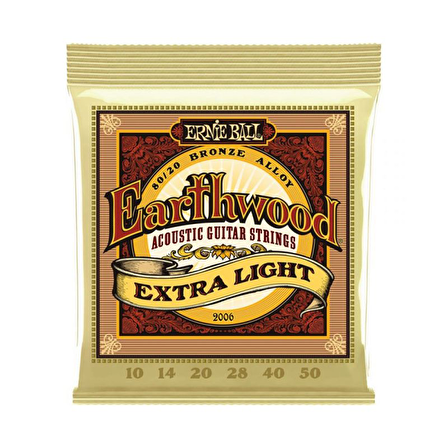 Ernie Ball P02006 Extra Light 10-50 Akustik Gitar Teli