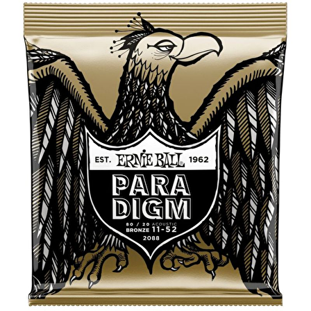 ERNIE BALL P02088 Paradigm Medium Light 80/20 Bronz 11-52 Akustik Gitar Tel Seti