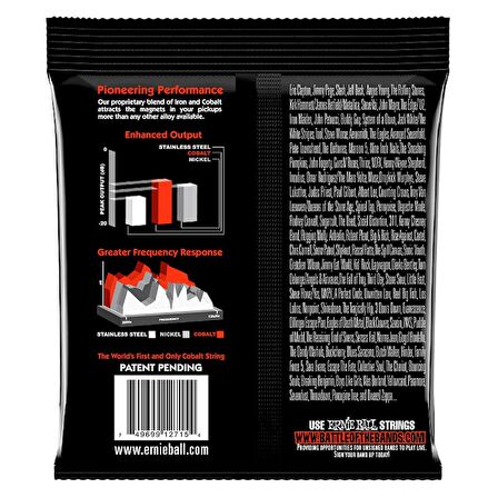 Ernie Ball P02730 Skinny Top Heavy Bottom Slinky 7-string Cobalt Takım Tel Elektro Gitar Teli 010-062