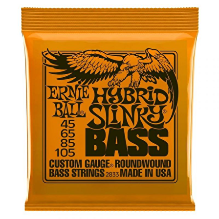 Ernie Ball P02833 Hybrid Slinky Nickel 45-105 (4 Telli) Bas Gitar Teli