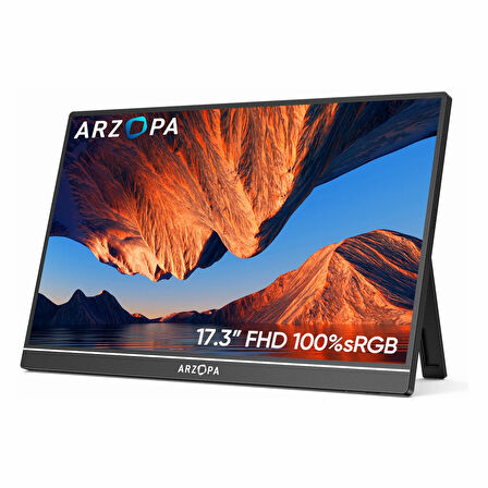 Arzopa A1M 17.3" 60Hz 5Ms mHDMI+USB-C FullHD IPS Taşınabilir Monitör