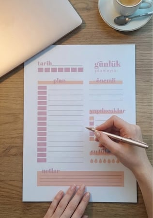 A4 Pastel Ahenk Günlük Planlayıcı 50 Yaprak