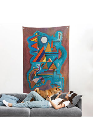 Wassily Kandinsky - Ayakta Duran Duvar Örtüsü - Standing-7498