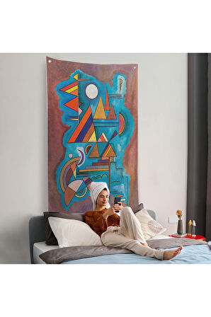 Wassily Kandinsky - Ayakta Duran Duvar Örtüsü - Standing-7498