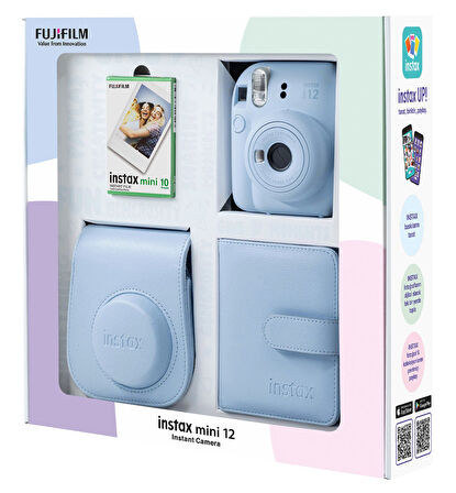 Fujifilm Instax Mini 12 Bundle Box Mavi Fotoğraf Makinesi Seti