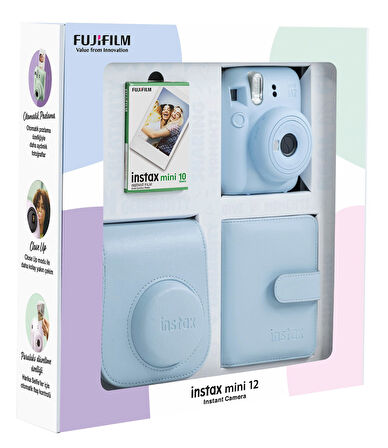 Fujifilm Instax Mini 12 Bundle Box Mavi Fotoğraf Makinesi Seti