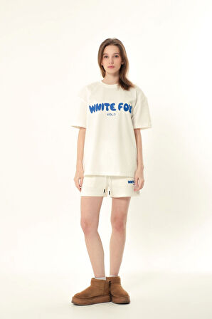 Kadın %100 Pamuk Şort  Yüksek Rubber Baskı Rahat ve Şık Tasarım