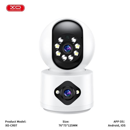Net Kayıt Cep İzleme Canlı Akış Çift Kameralı 1080P HD Gece Görüşlü Akıllı Wi-Fi Güvenlik Kamerası