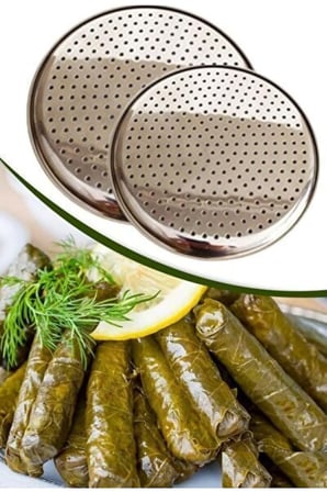 24 Cm Paslanmaz Çelik Dolma ve Sarma Altlığı – pizza lahmacun tepsisi - sarma dolma yapışma önleyici
