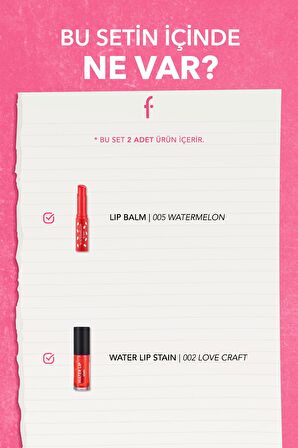 Flormar Meyve Özleriyle Renkli Dudaklar 2'li Lip Balm&Tint Seti