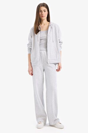 DeFacto Straight Fit Kalın Eşofman Altı Cepli Yüksek Bel B8571AX25SPGR93