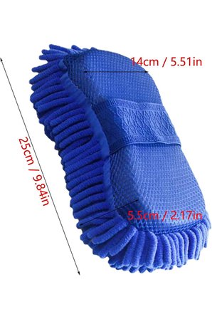 El Geçmeli makarnalı Mikrofiber Araç Yıkama Pedi Oto Temizlik Süngeri Çizmez Araç Temizleme Bezi