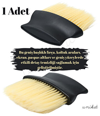 Geniş Başlı Fırça Krem Renkli Zor Alanlar İçin Etkili Temizlik Toz Alma