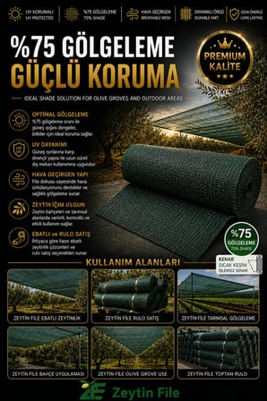100 x 10000 cm %75 Gölgelik Tüm Ölçüler Montaja Hazır - Çit Filesi - Tente Tül 1 Rulo Yeşil