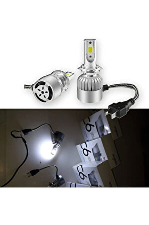 Hk turbo Cob Led H7 Beyaz Sogutmalı C6