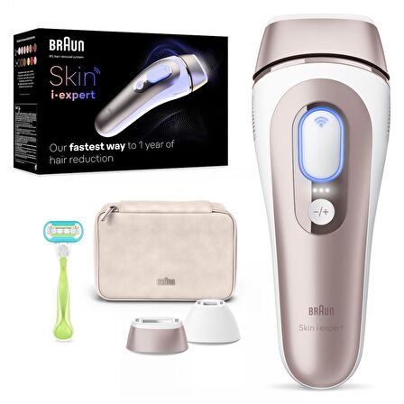 Braun IPL Skin i·expert, Evde Tüy Alma, Ücretsiz Uygulama, Çanta, Gillette Venus, 2 Başlık, PL7147