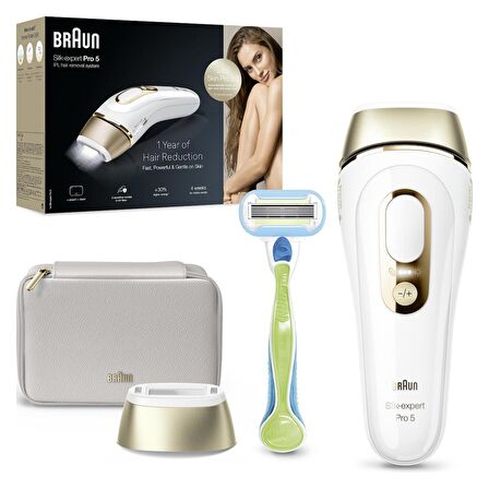 Braun IPL Silk·expert Pro 5, Evde Tüy Alma, Çanta, 1 Başlık ile, PL5052