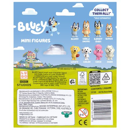 Moose Toys Oyuncak Bluey Sürpriz Paket (Karışık Model, 1 Adet) 19187