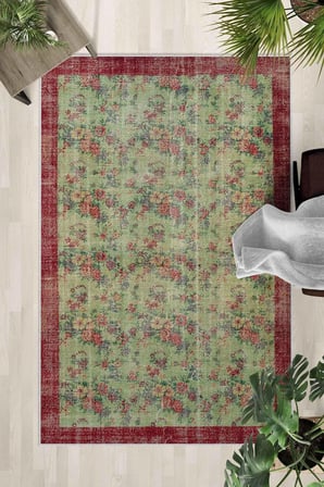 Kaymaz Taban Yıkanabilir Halı – Mutfak, Salon, Yatak Odası için Modern Dijital Baskı Halı (SLNHAL153