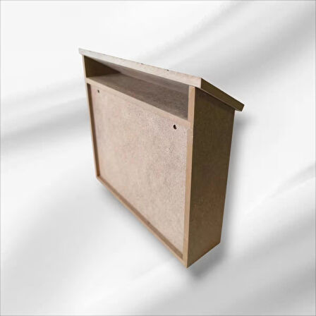 Ahşap Boyanabilir Dekoratif İki Kapaklı Anahtarlık