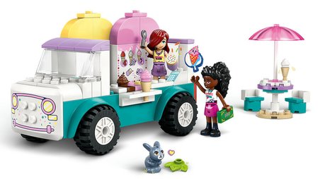 Lego Oyuncak Friends Heartlake City Dondurma Kamyonu 4 Yaş ve Üzeri Çocuklar için Mini Bebek İçeren Yaratıcı Oyuncak Yapım Seti 92 Parça 42644