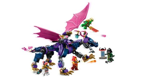 Lego Oyuncak NINJAGO Usta Ejderha Rontu 7 Yaş ve Üzeri Çocuklar için 4 Minifigür İçeren Yaratıcı Oyuncak Yapım Seti 381 Parça 71842