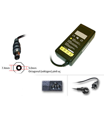 Dell Sekizgen Uçlu 19.5V 3.34A Notebook Adaptör Laptop Şarj
