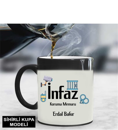 Ceza İnfaz Koruma Memuru Kupa Bardağı Sihirli
