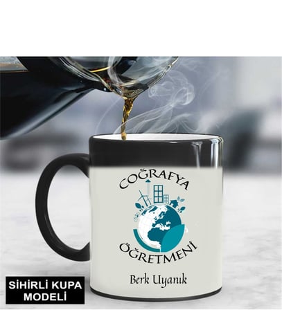 Coğrafya Öğretmeni Kupa Bardağı Sihirli
