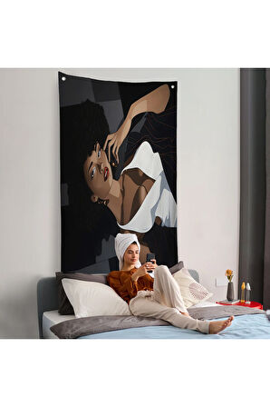 Afrikalı Güzel Kadın Duvar Örtüsü-7502