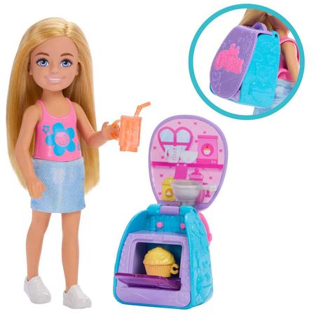 Barbie Oyuncak Chelsea Sırt Çantası Olabilen Cupcake Oyun Seti JBF46