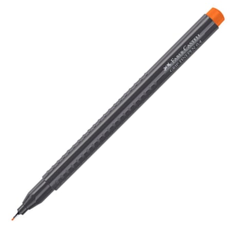 Faber-Castell Finepen Grip Keçe Uçlu Kalem 0,4 Mm Turuncu (10 Lu Paket) 5020151615000