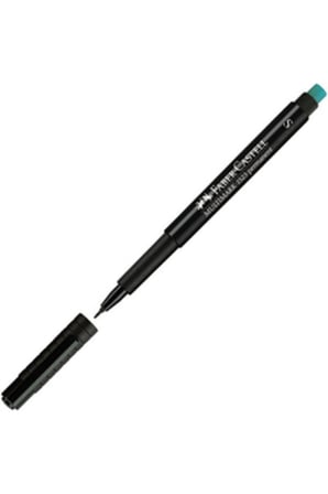 Faber-Castell Asetat Kalemi Permanent S Seri Siyah 15 23 99 (10 Lu Paket)