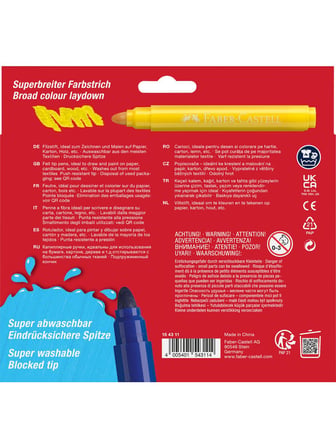 Faber-Castell Keçeli Kalem Jumbo 12 Renk Superwashable 5062154311000