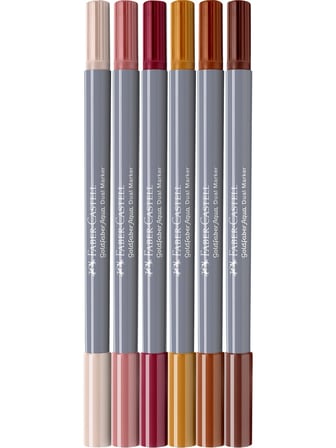 Faber-Castell Goldfaber Aqua Çift Uç Markör Kalem 6 Renk Kaligrafi 5188164518000