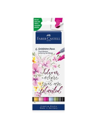 Faber-Castell Goldfaber Aqua Çift Uç Markör Kalem 6 Renk Kaligrafi 5188164524000
