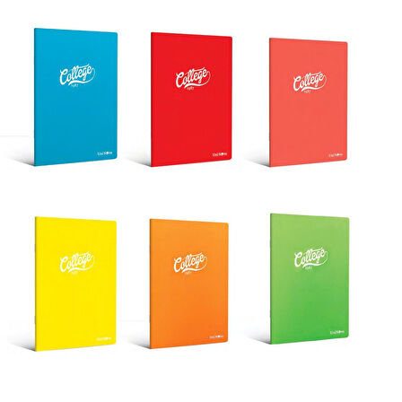 Çınar College A5 60 Yaprak Plastik Kapak Dikişli Defter Kareli 4 Adet