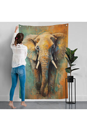 Yürüyen Fil Duvar Örtüsü-7505