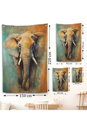 Yürüyen Fil Duvar Örtüsü-7505