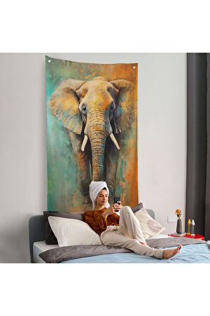 Yürüyen Fil Duvar Örtüsü-7505