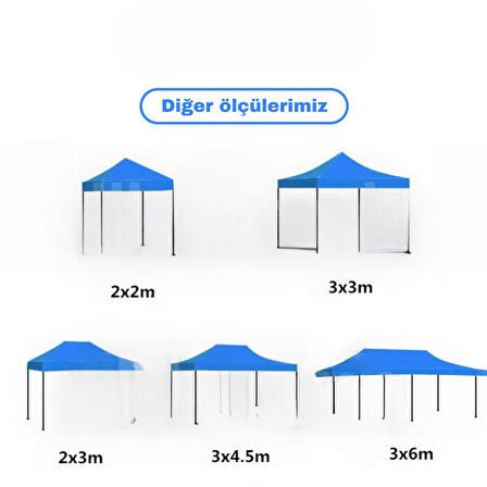 Reyo 2×2 Makaslı Katlanır Çardak Mavi