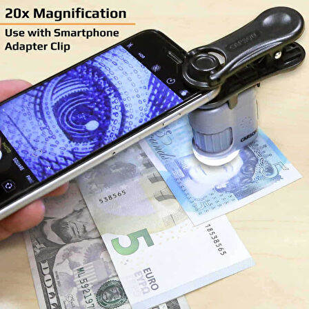 Carson MM-380 MicroMini™ 20x Cep Mikroskobu + Telefon Adaptörü