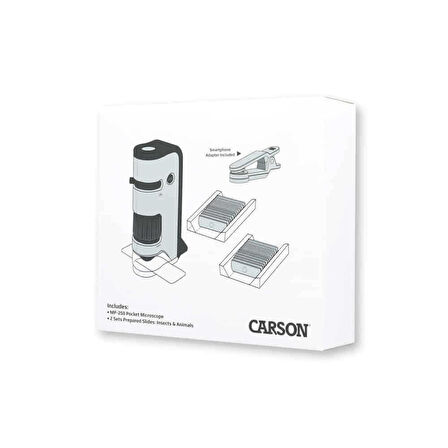Carson MP-250 MicroFlip® 100x-250x Led UV Cep Mikroskobu + 24 Adet Slayt Set
