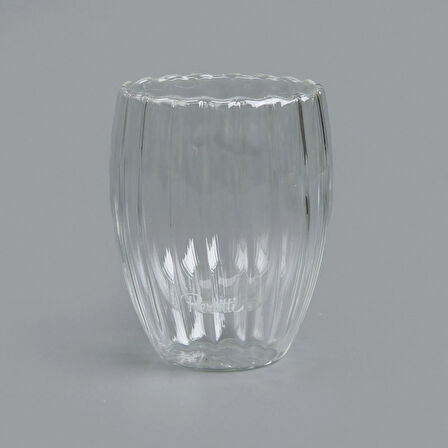 Stripe Çift Cidarlı Bardak - Şeffaf - 350 ml