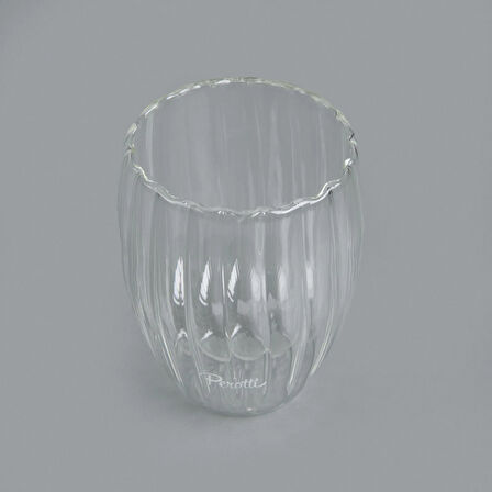 Stripe Çift Cidarlı Bardak - Şeffaf - 350 ml