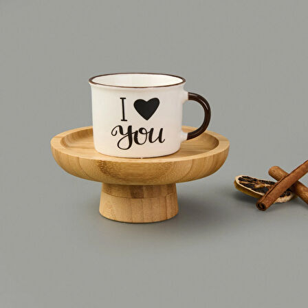 Star Love Porselen Kupa - Asorti - 210 ml