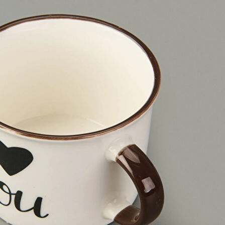 Star Love Porselen Kupa - Asorti - 210 ml